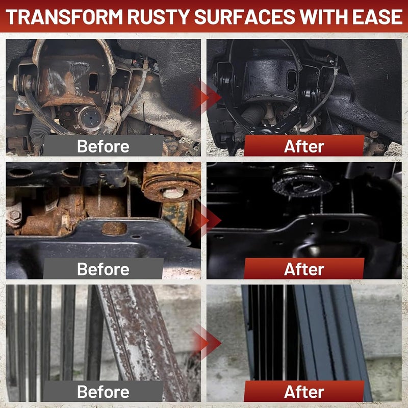 SENVEN Rust-Stop and Corrosion Permanently Rust Preventive Coating Anti-Rust Automotive Rust Reformer for Metal & Seal, Rust Converter Non-Porous Protective Barrier gloss Black Metallic Paint 35 Fluid Ounces - Image 5